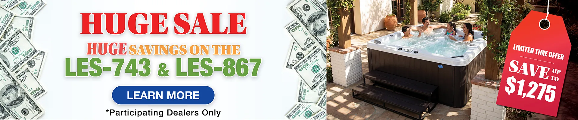 Calspas hot tub being used in a family setting - Doral